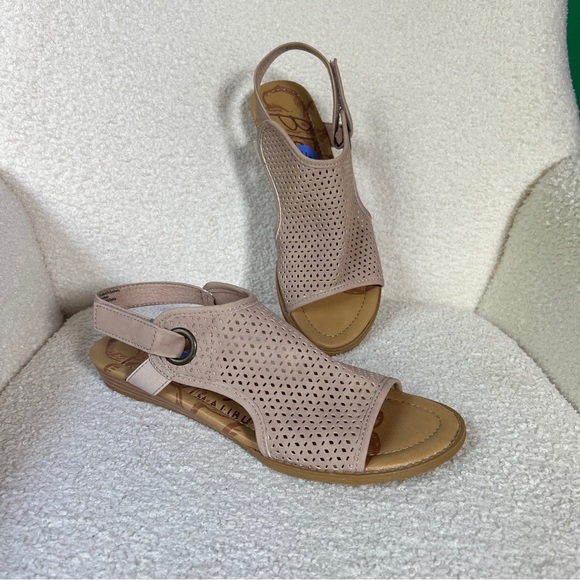 Blowfish Malibu Micro Wedge Sandals Gladiator Open Toe Tan Womens Size 7.5 - Picture 1 of 15